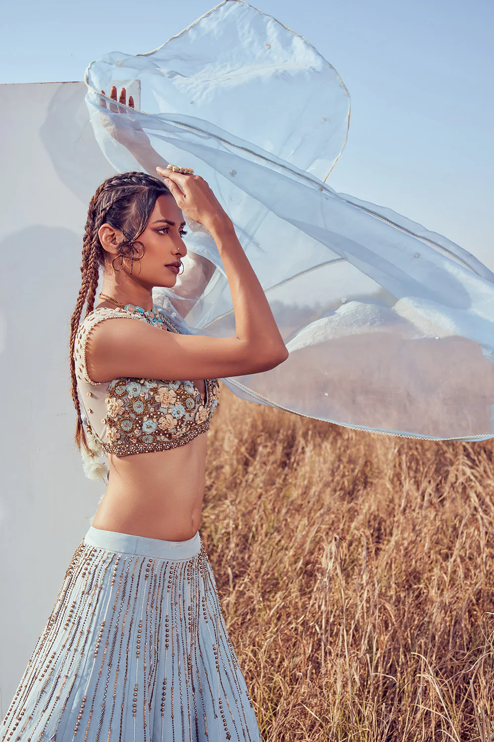 Blue Lehenga - Image 5