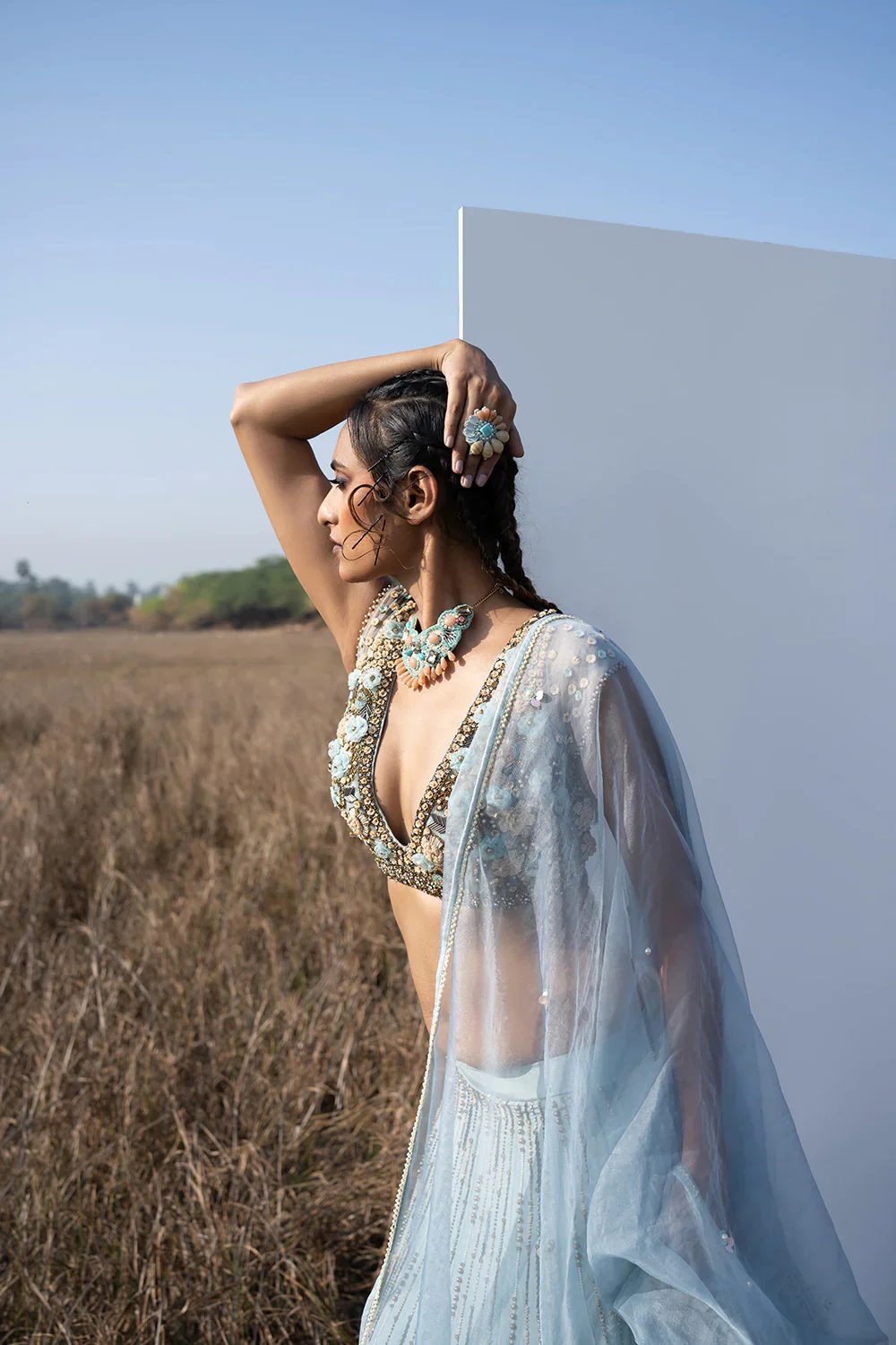 Blue Lehenga - Image 6