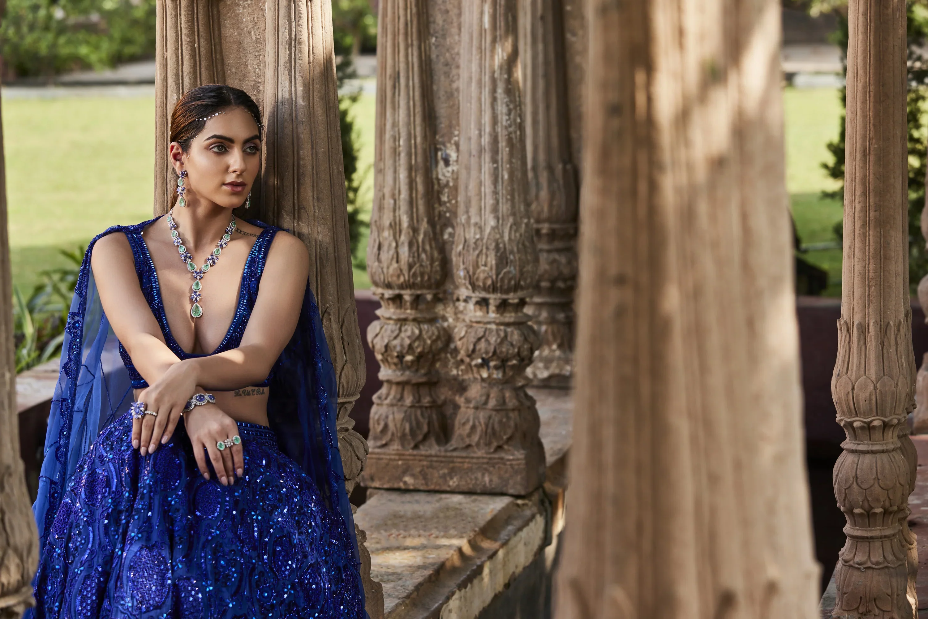 Blue Lehenga Set - Image 5