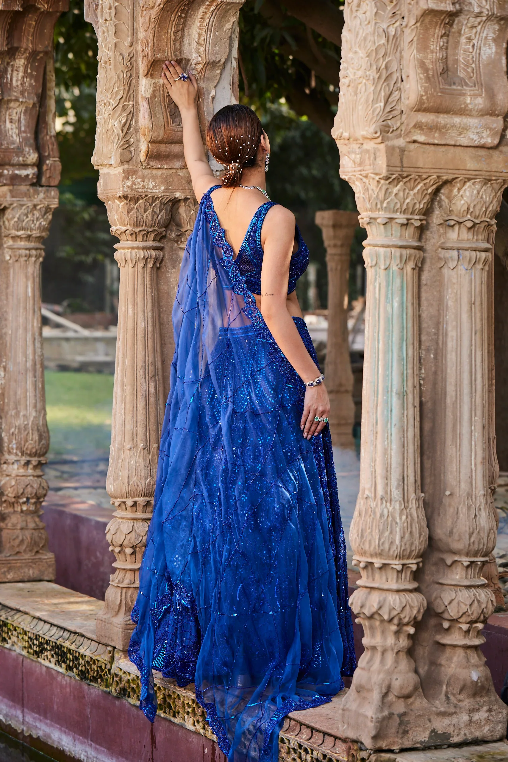 Blue Lehenga Set - Image 6