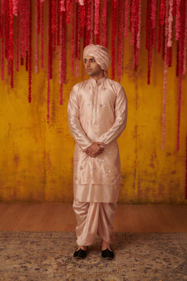 Blush Kurta Dhoti Set - Image 2