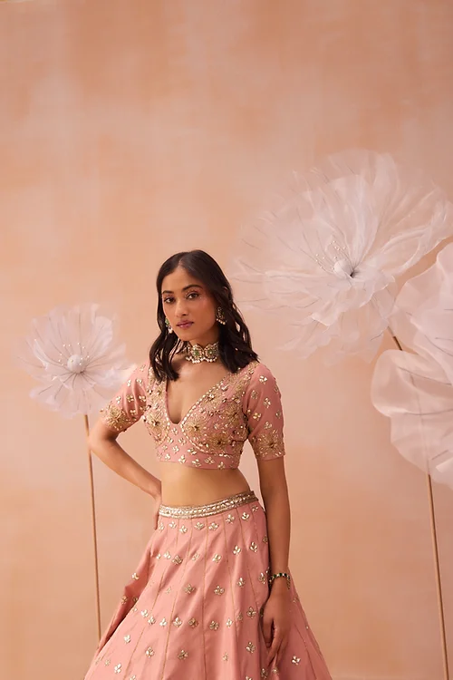 Blush Pink Lehenga Set - Image 3