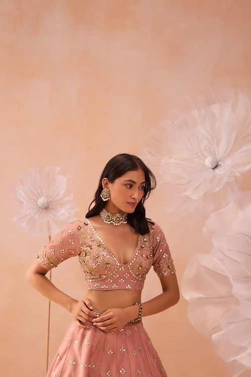 Blush Pink Lehenga Set - Image 4