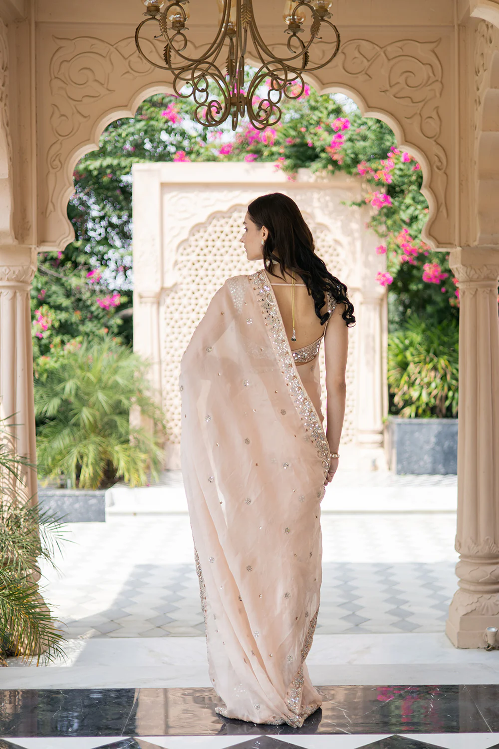 Blush Pink Saree - Image 5