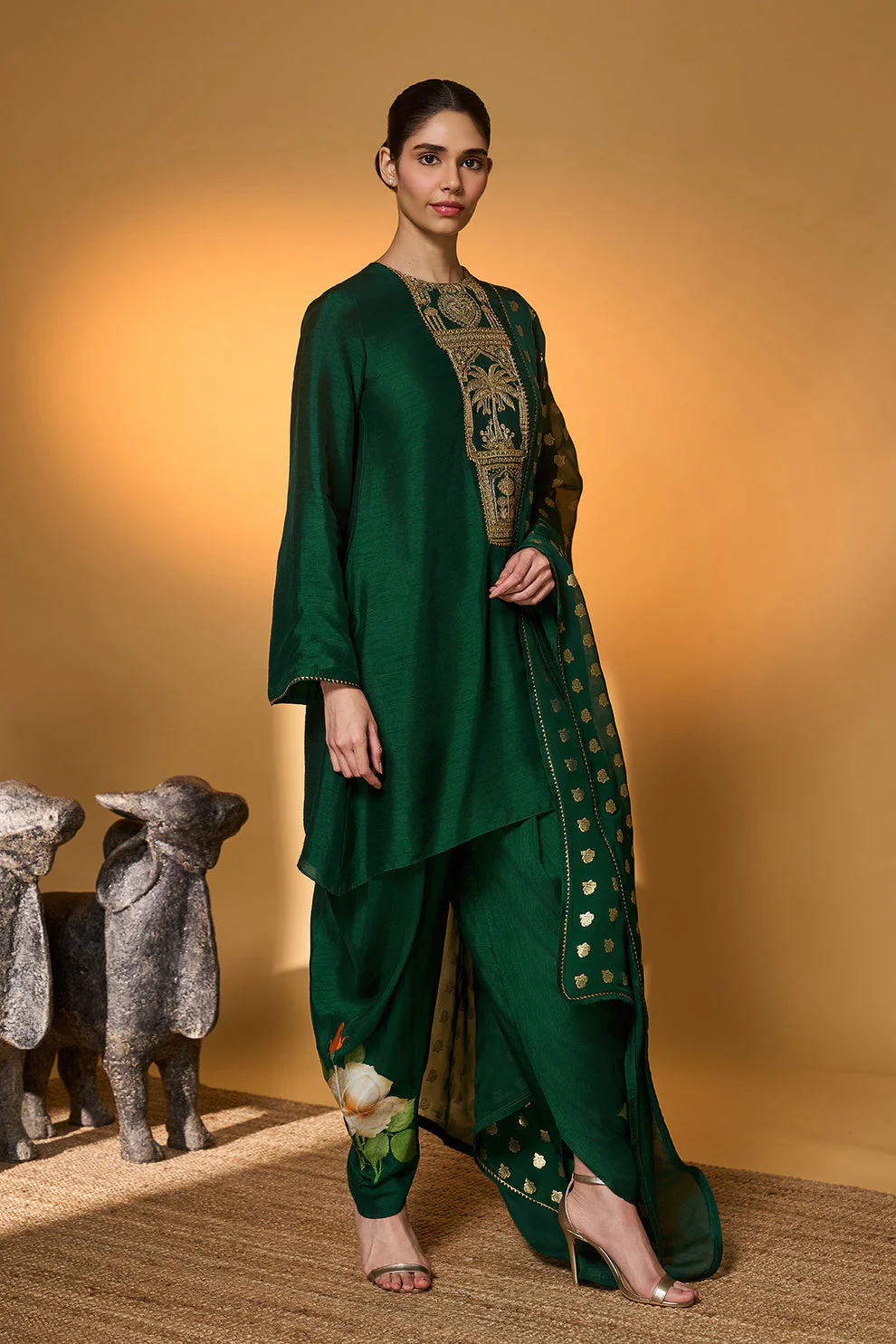 Bottle Green Kurta Set - Image 7