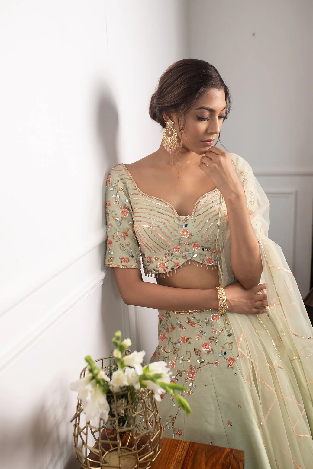 Brassica Mint Lehenga - Image 5