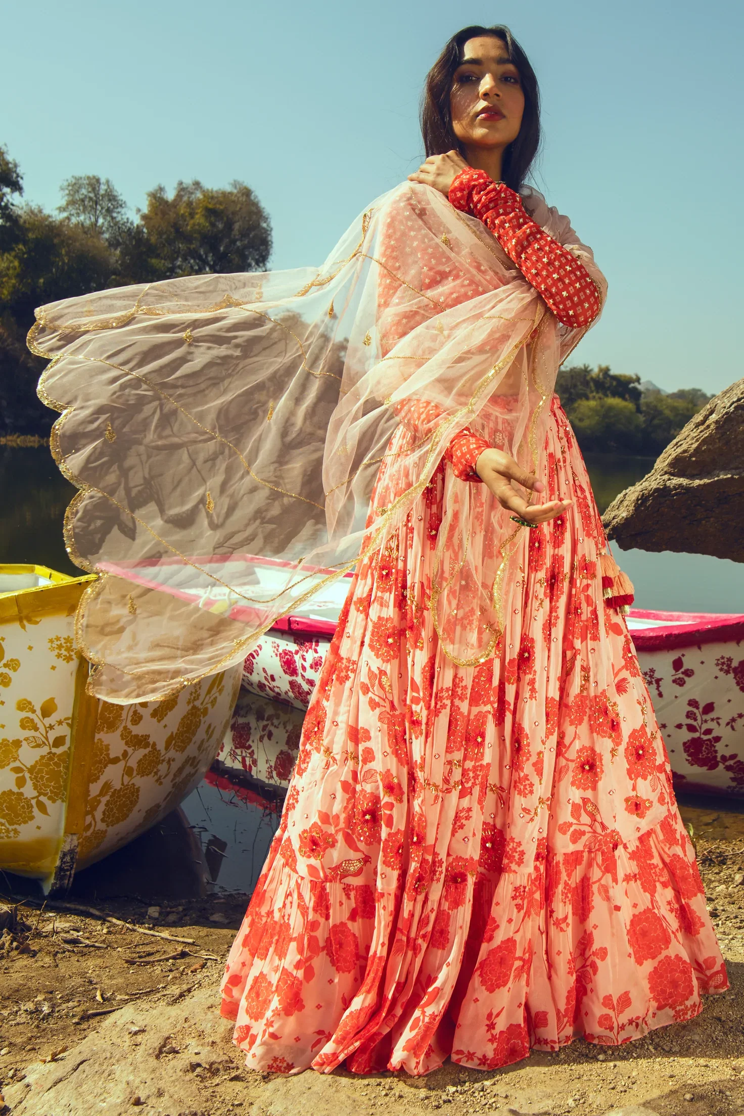 Butti Printed Lehenga Set - Image 4