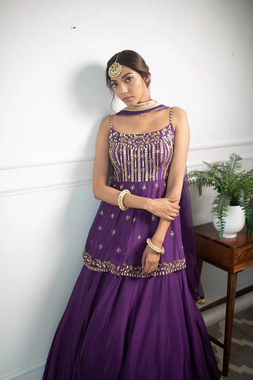 Camellia Peplum Lehenga Set - Image 4