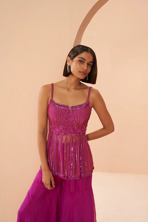 Candy Pink Sharara Set - Image 2