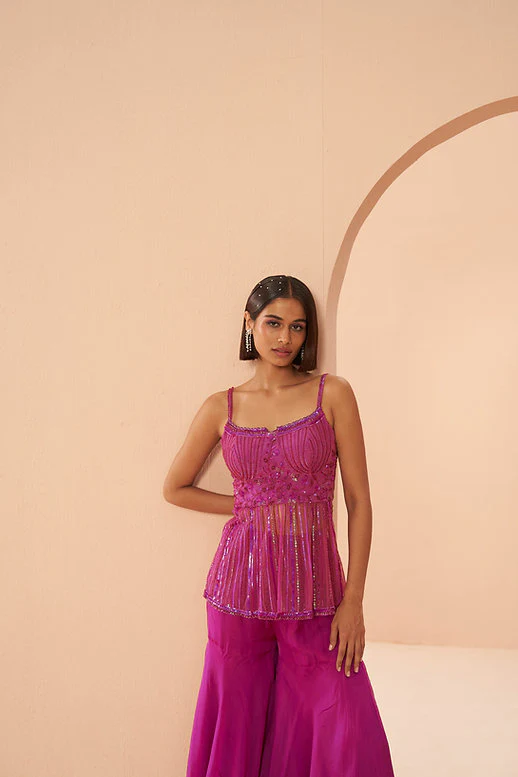 Candy Pink Sharara Set - Image 4