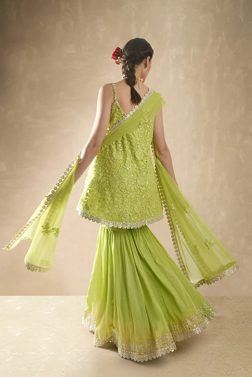 Carnation Kurta Gharara Set - Image 2