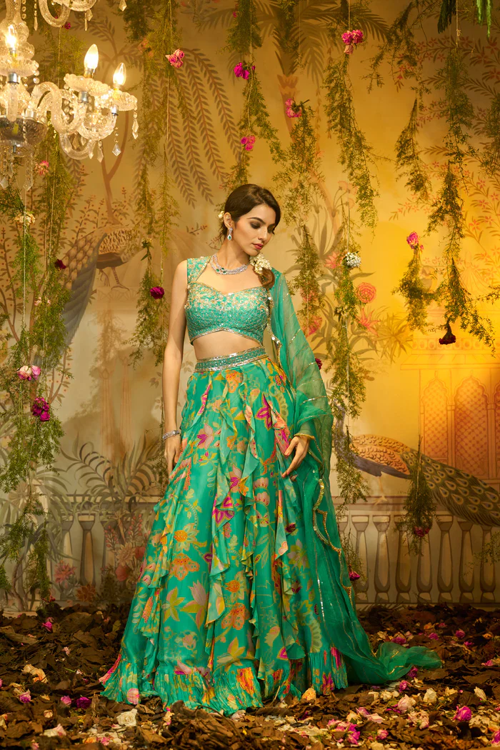 CHAMELI Frill Lehenga - Image 3