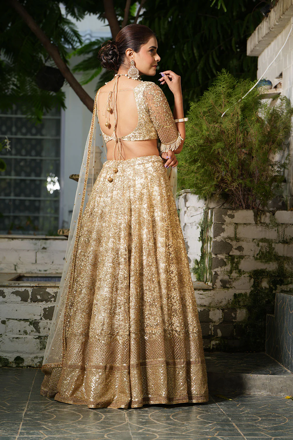 Champagne Embroidered Set - Image 3