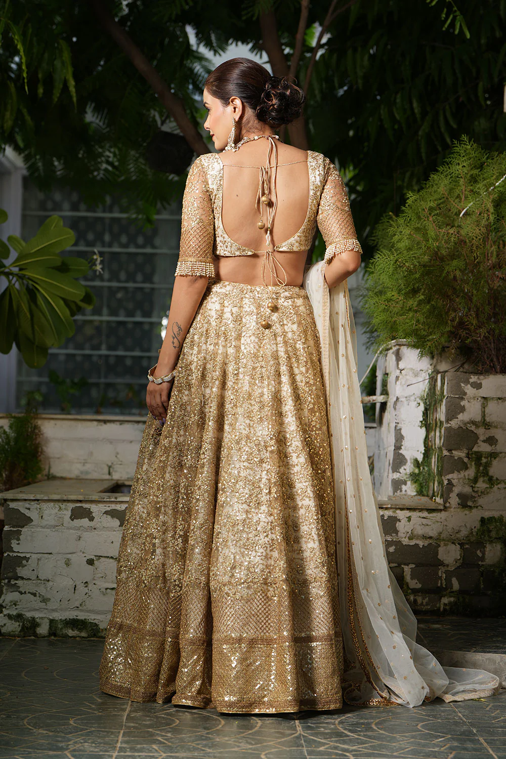 Champagne Embroidered Set - Image 4