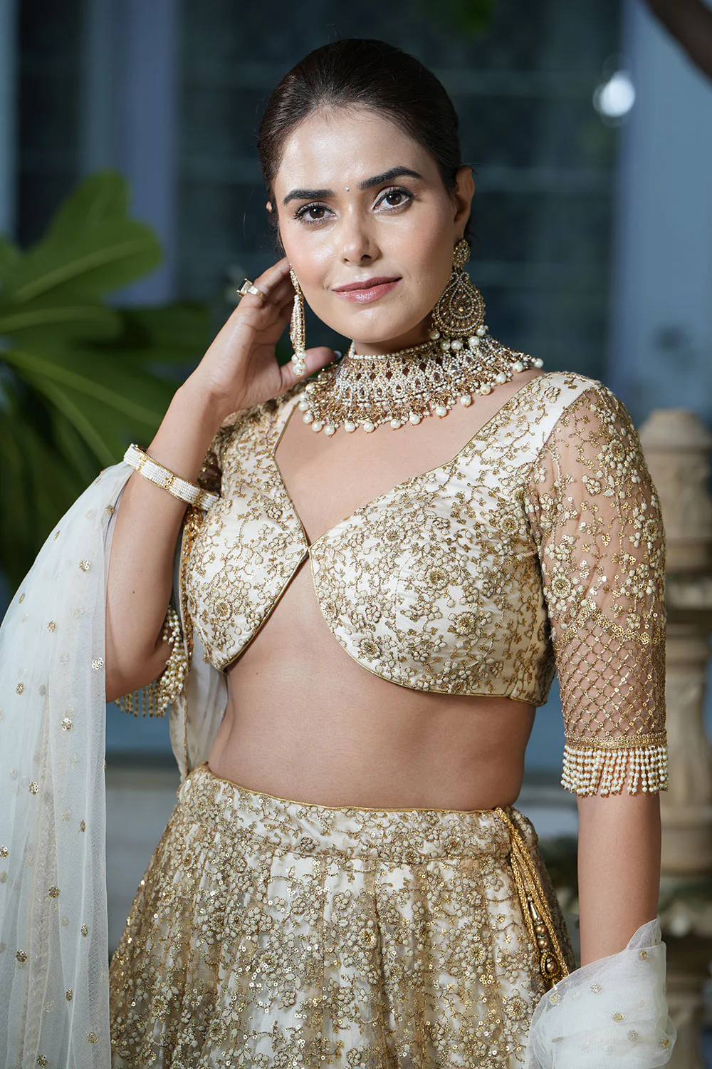 Champagne Embroidered Set - Image 6
