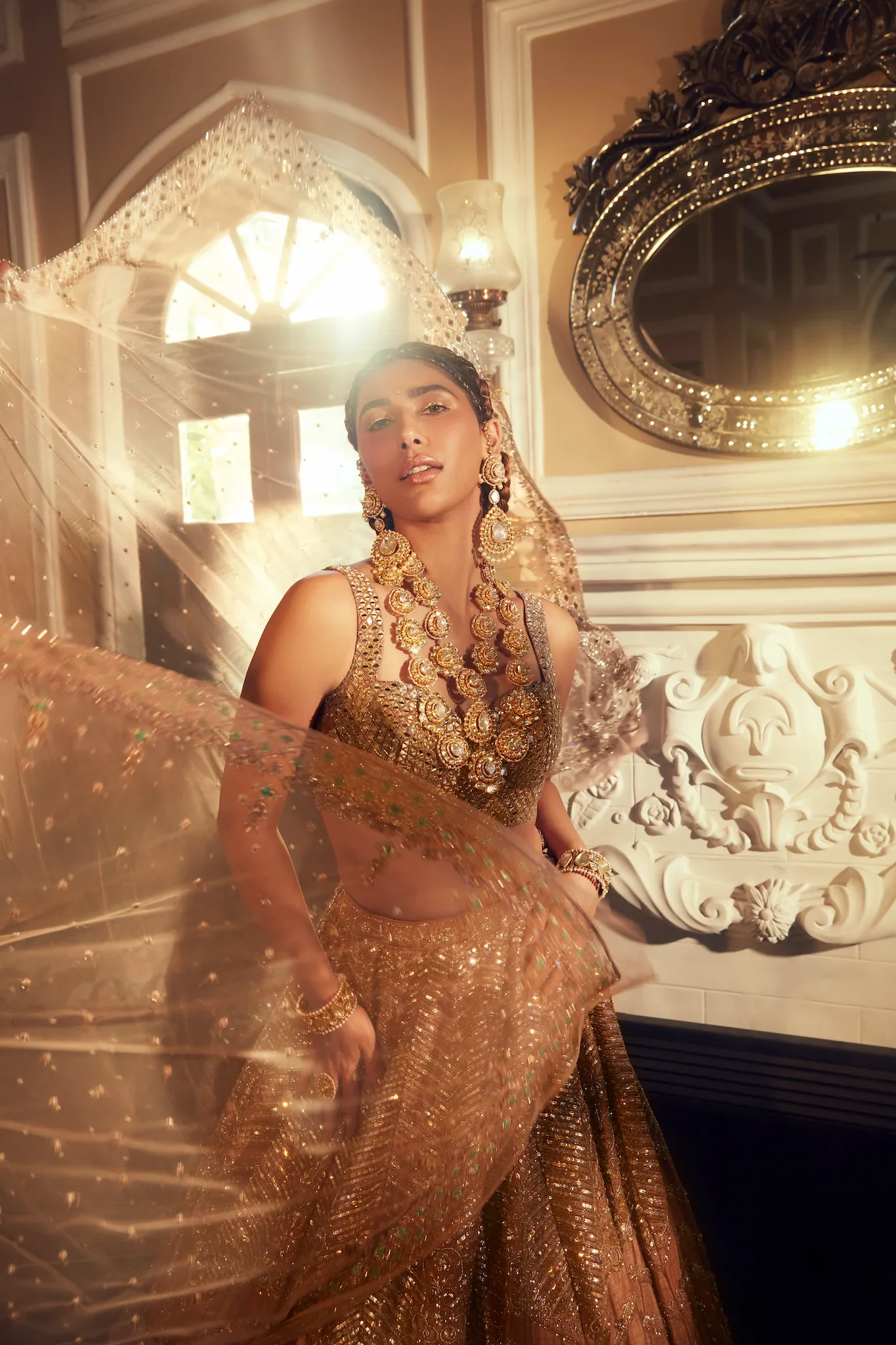 Chandelier - Hand Embroidered Lehenga Set - Image 4