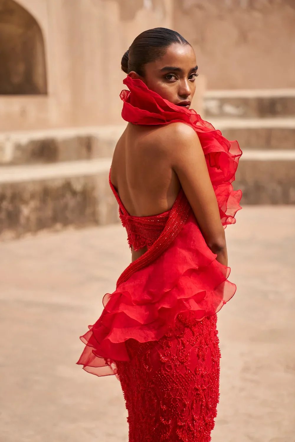 Crystal Cascade Lehenga Set - Image 5