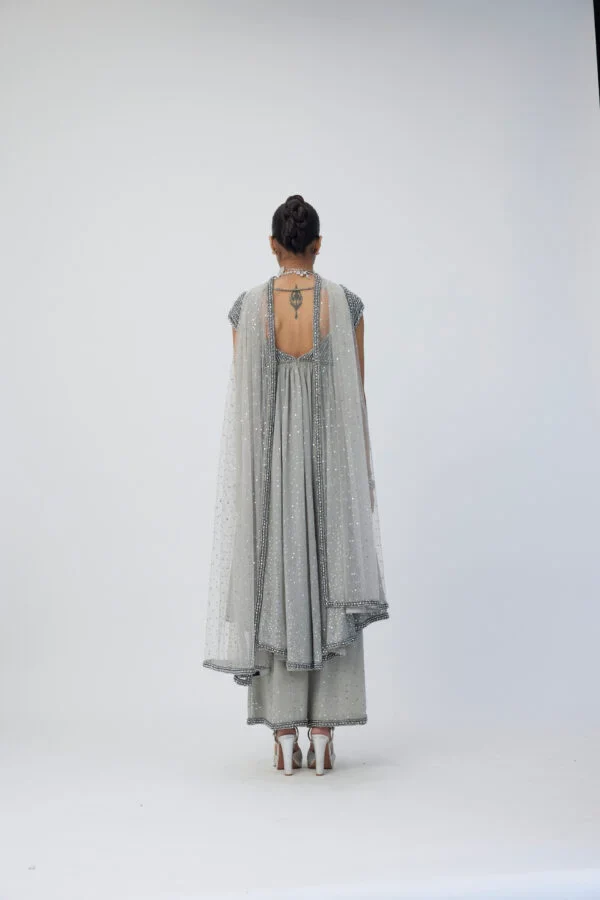 Crystal Grey Kurta Set - Image 4