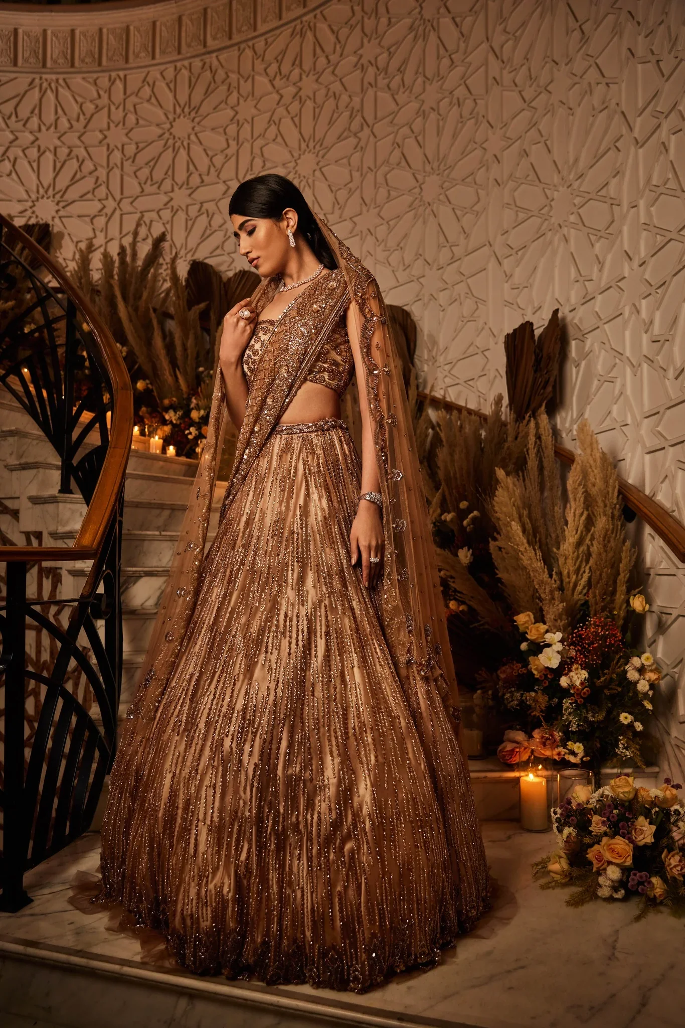 Crystalline - Hand Embroidered Lehenga Set - Image 5