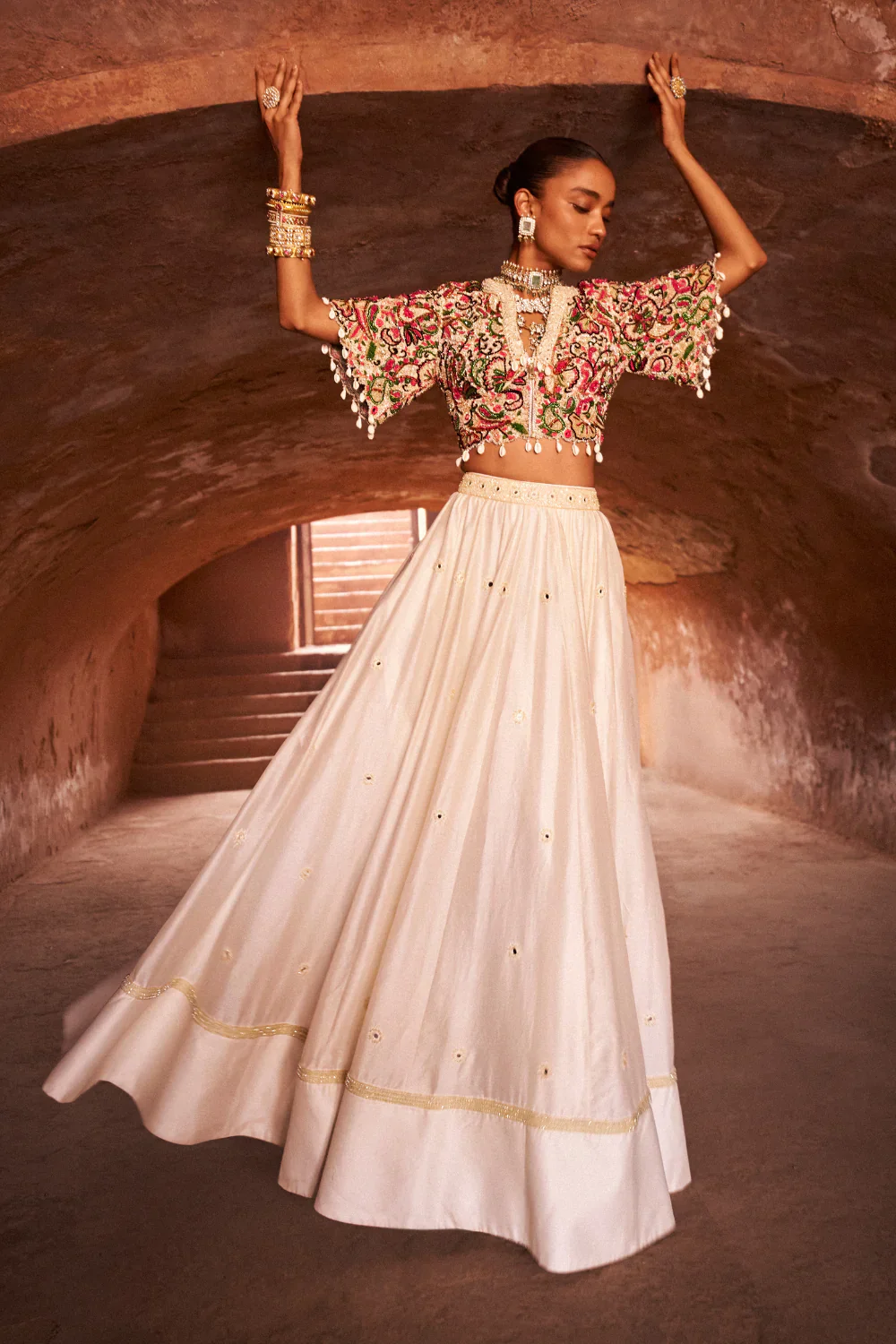 Desert Rose Blouse Lehenga Set - Image 3