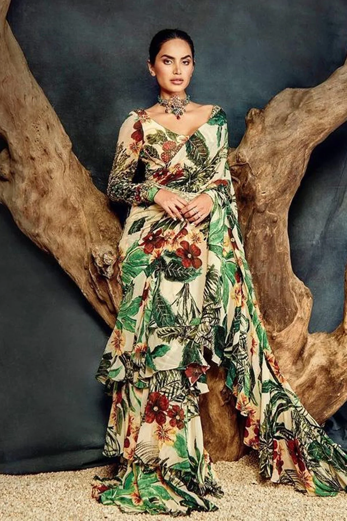 Diipa Khosla in Ruffle Saree Set - Image 8