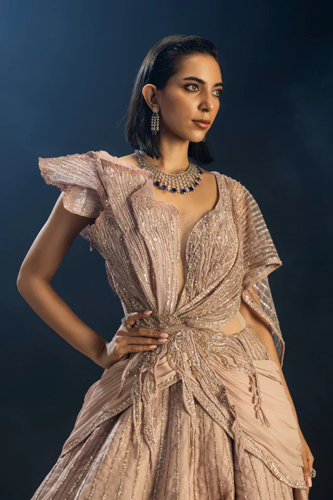 Dusty Rose Drizzle Gown - Image 2