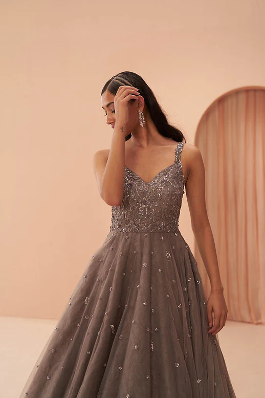 Ebony Grey Gown - Image 3