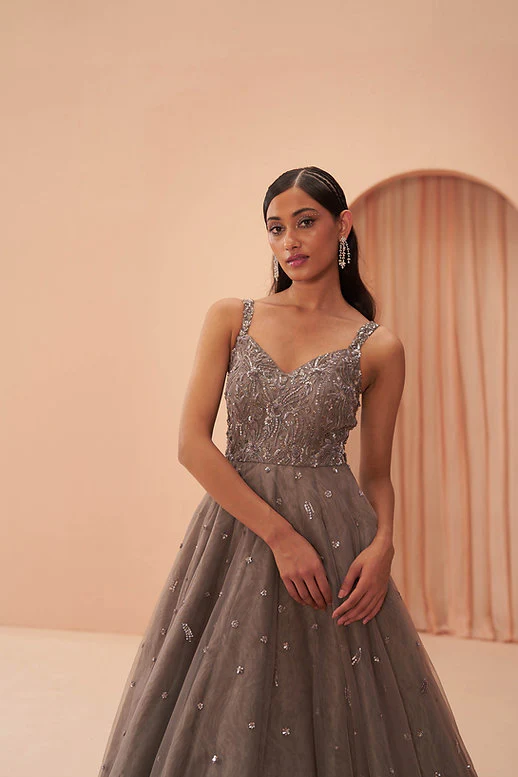 Ebony Grey Gown - Image 4