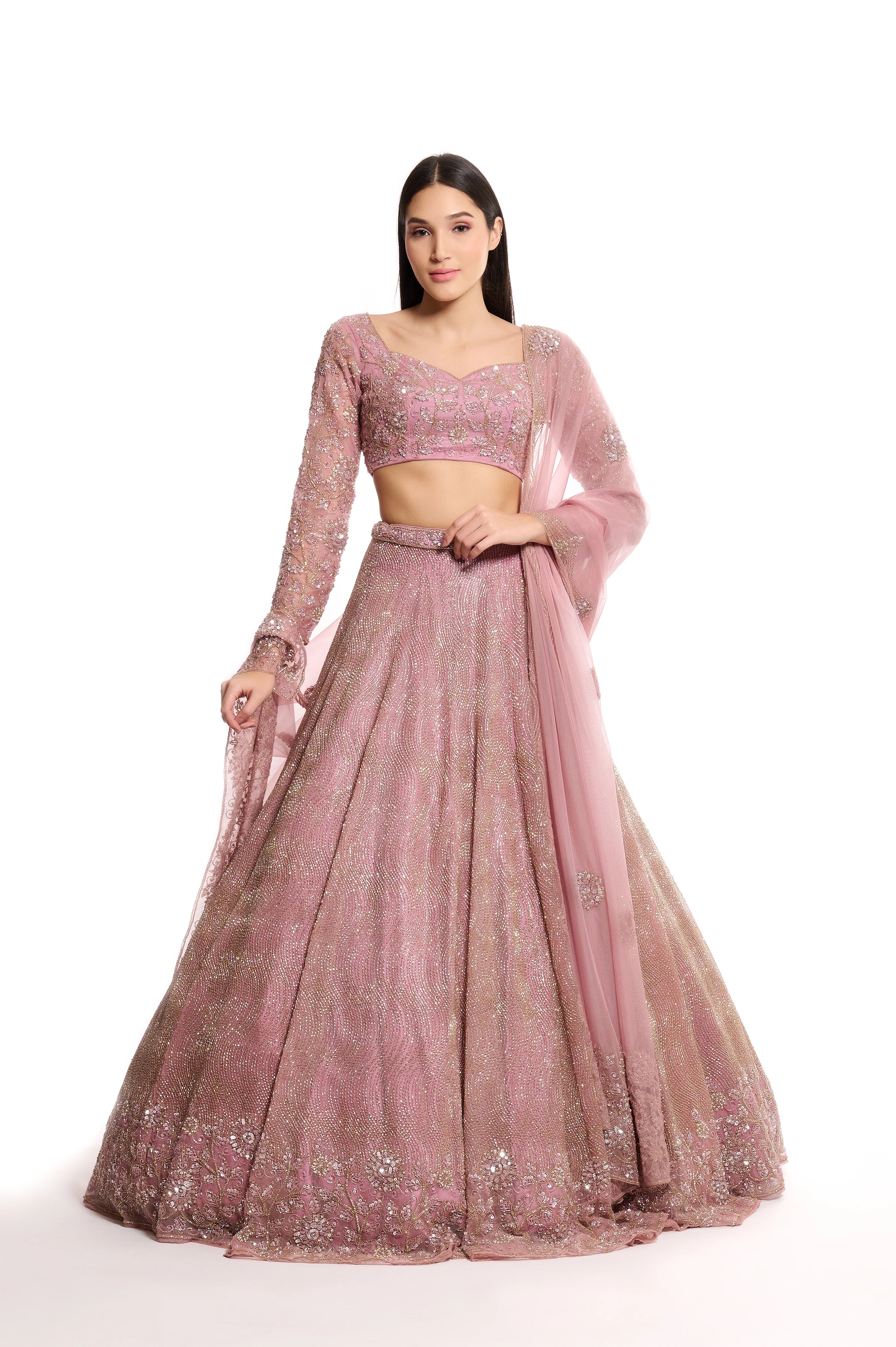 Ella - Hand Embroidered Lehenga Set - Image 4
