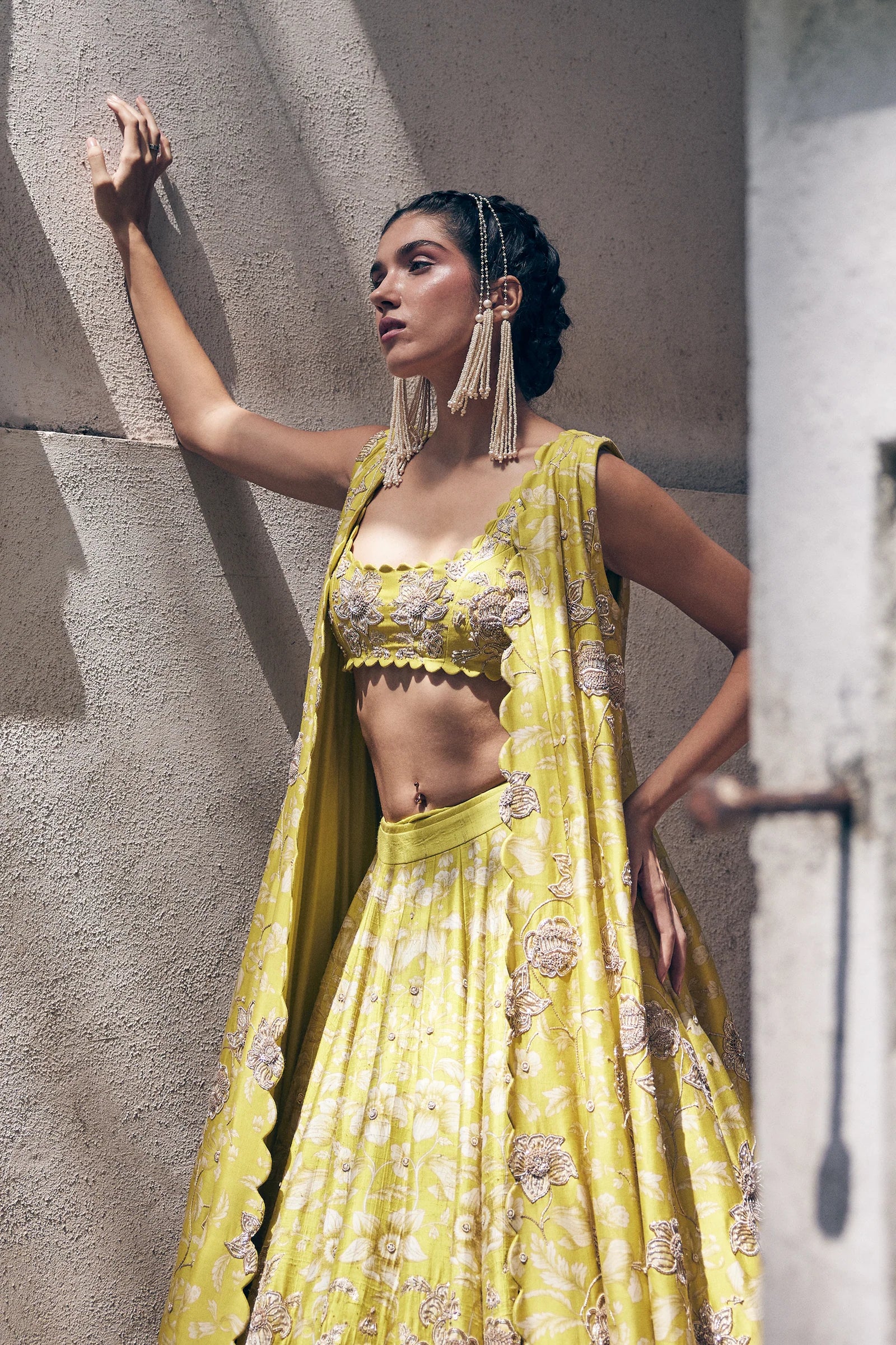 Embroidered Blouse & Lehenga Set - Image 3