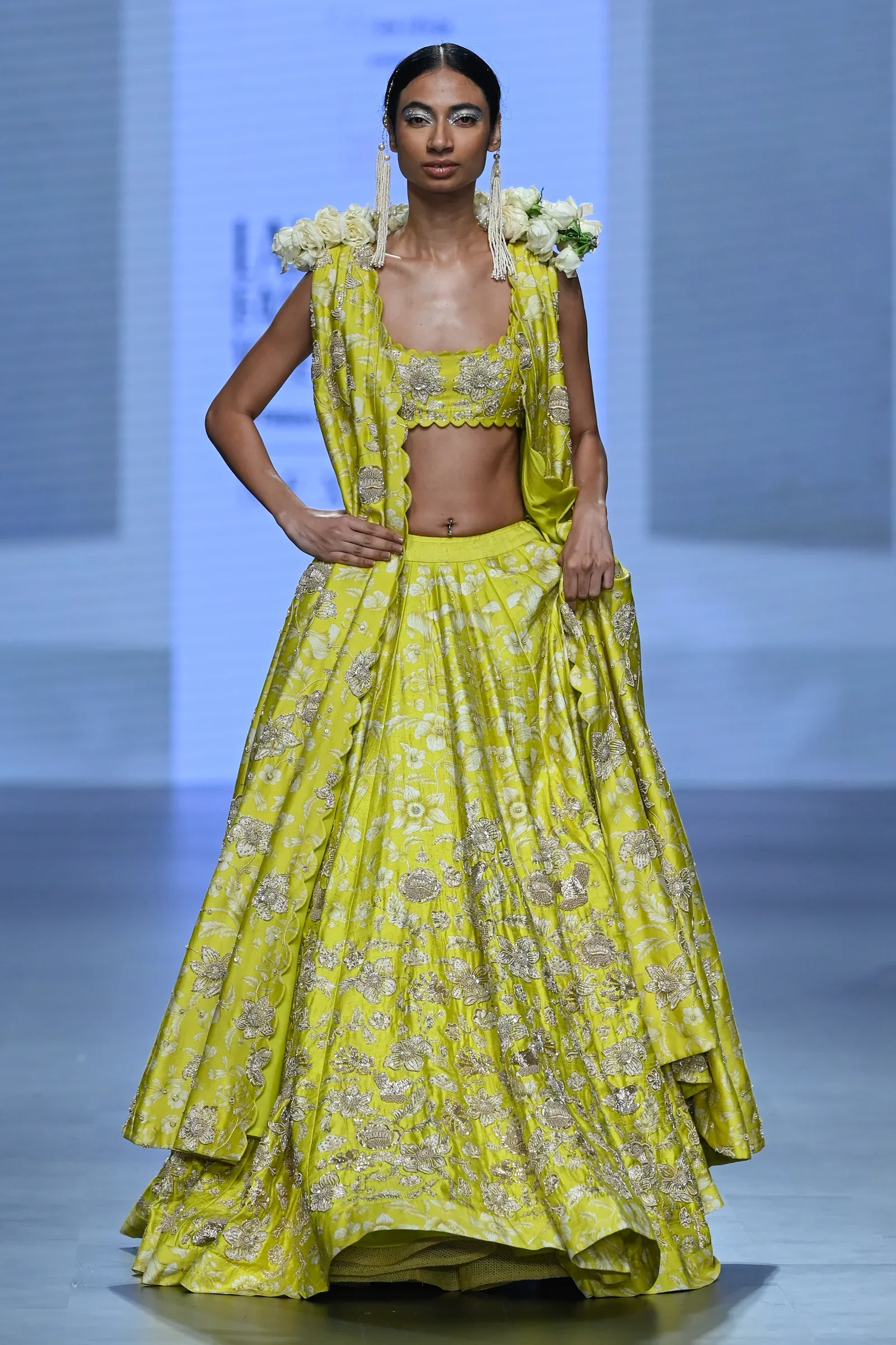 Embroidered Blouse & Lehenga Set - Image 4