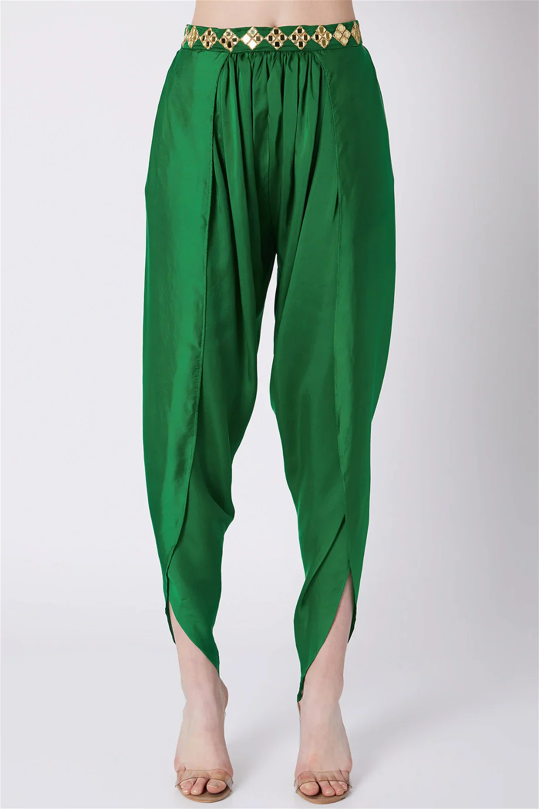 Emerald Green Embroidered Dhoti Set - Image 3