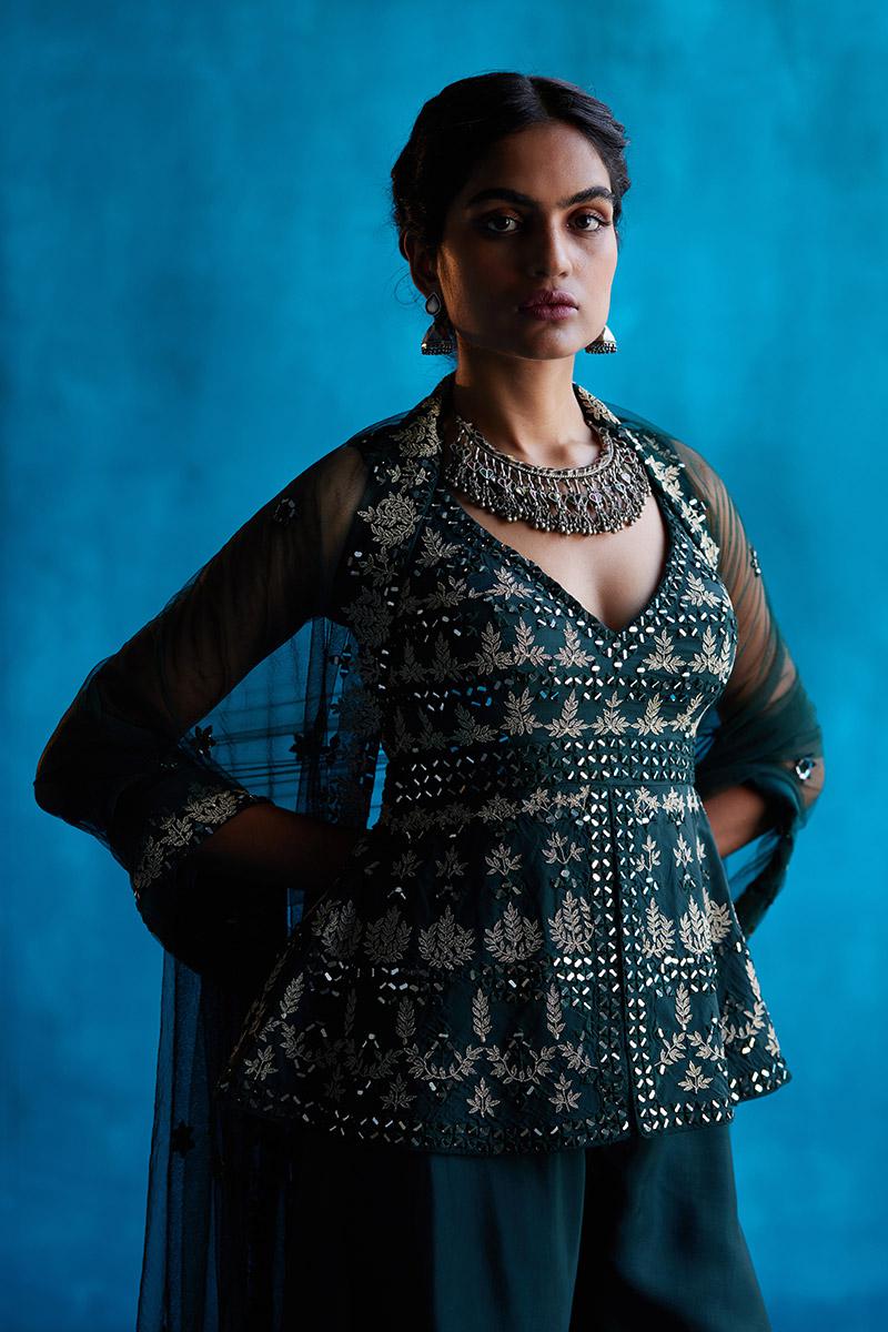 Emerald Green Sharara Set - Image 4