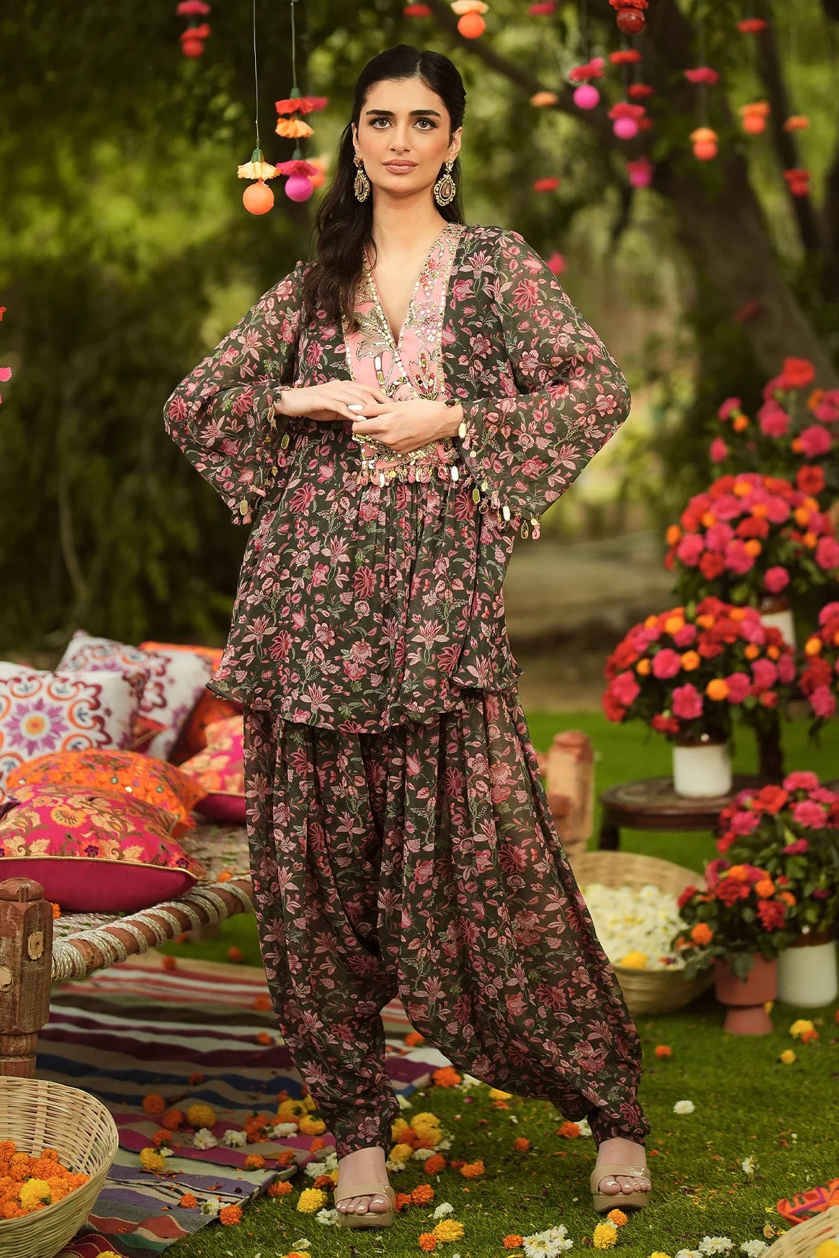 FAIZA - Embroidered Kurta With Salwar - Image 4