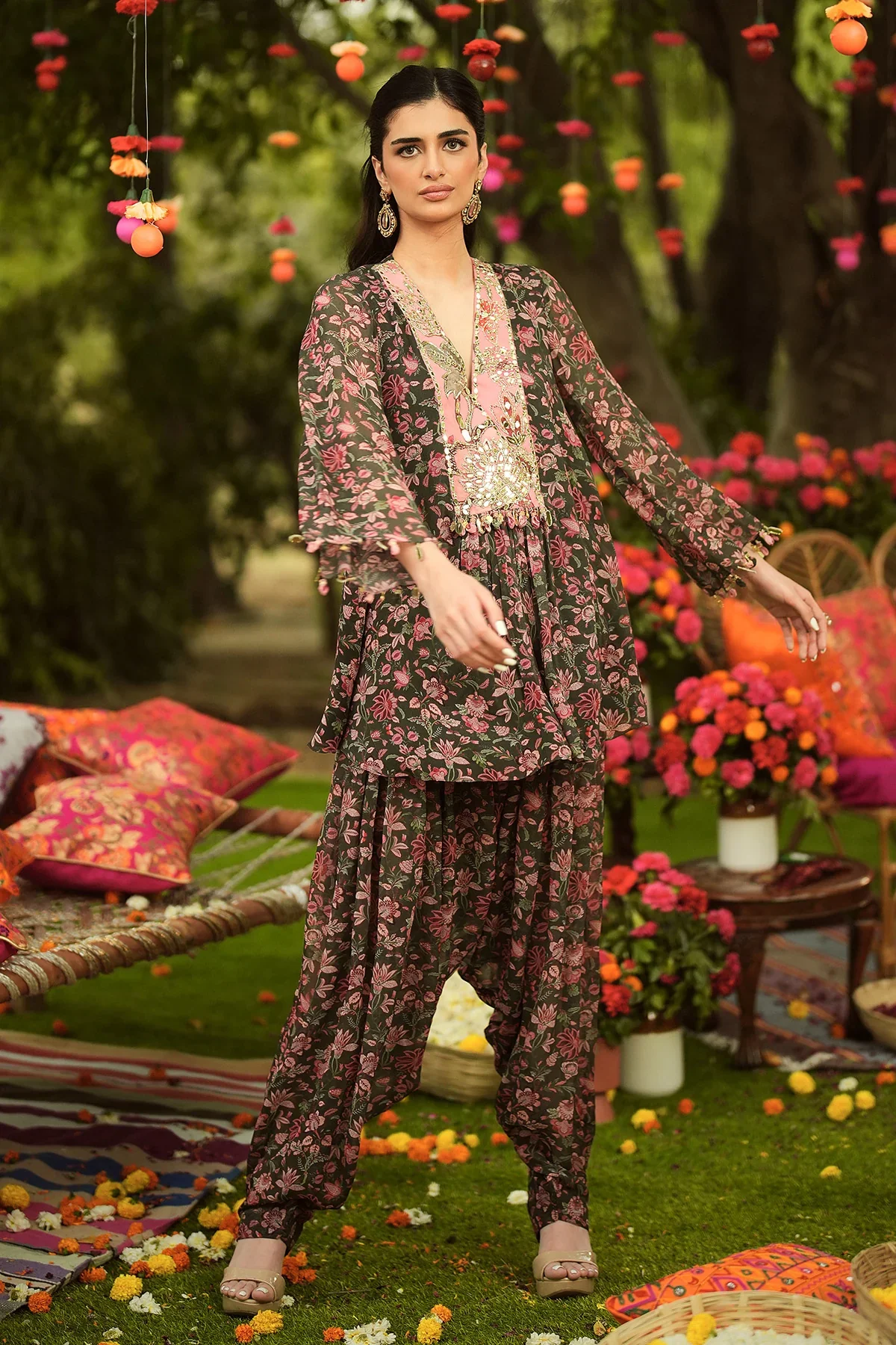 FAIZA - Embroidered Kurta With Salwar - Image 7