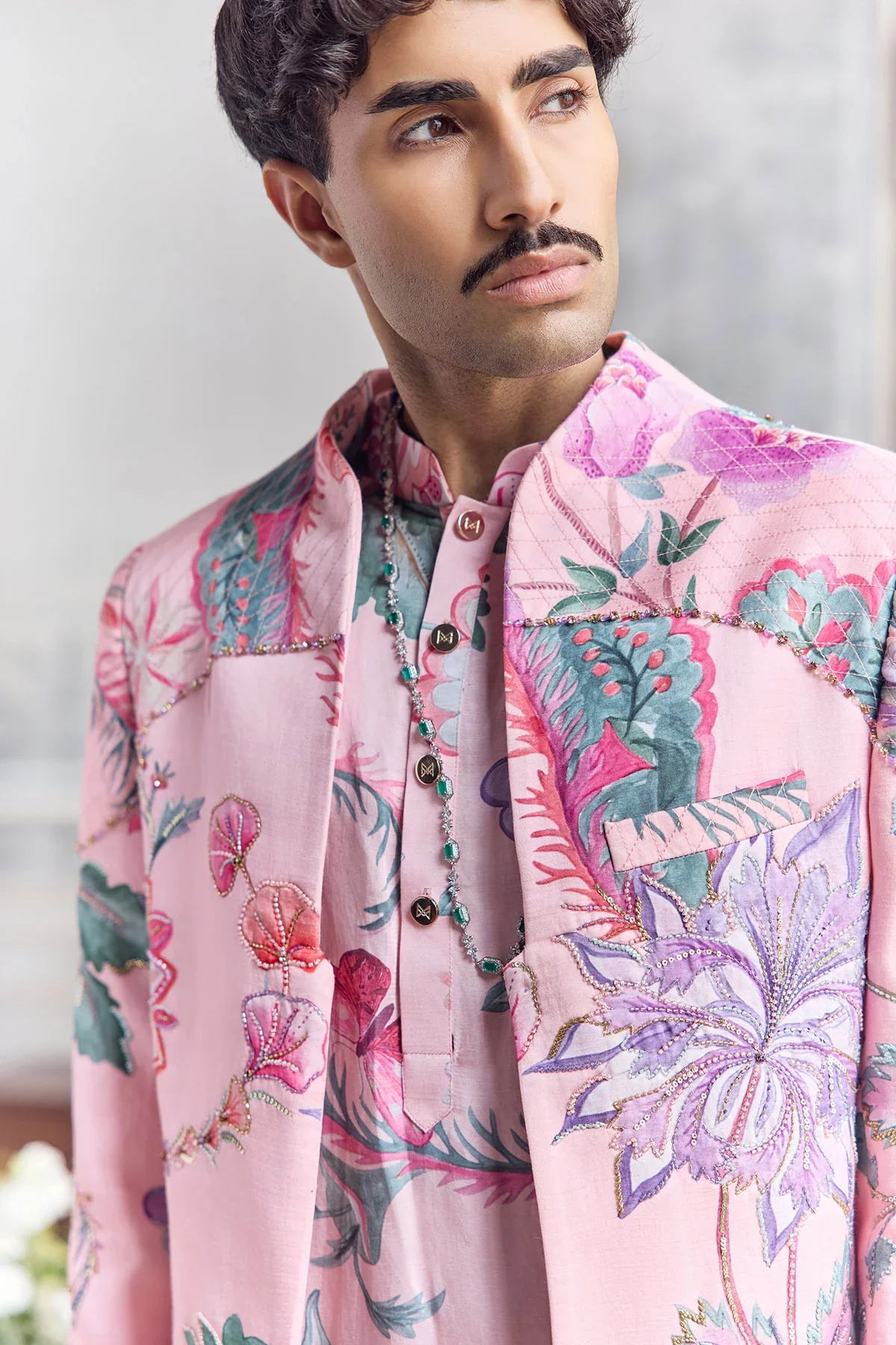 Faizan - Hand Embroidered Sherwani - Image 3