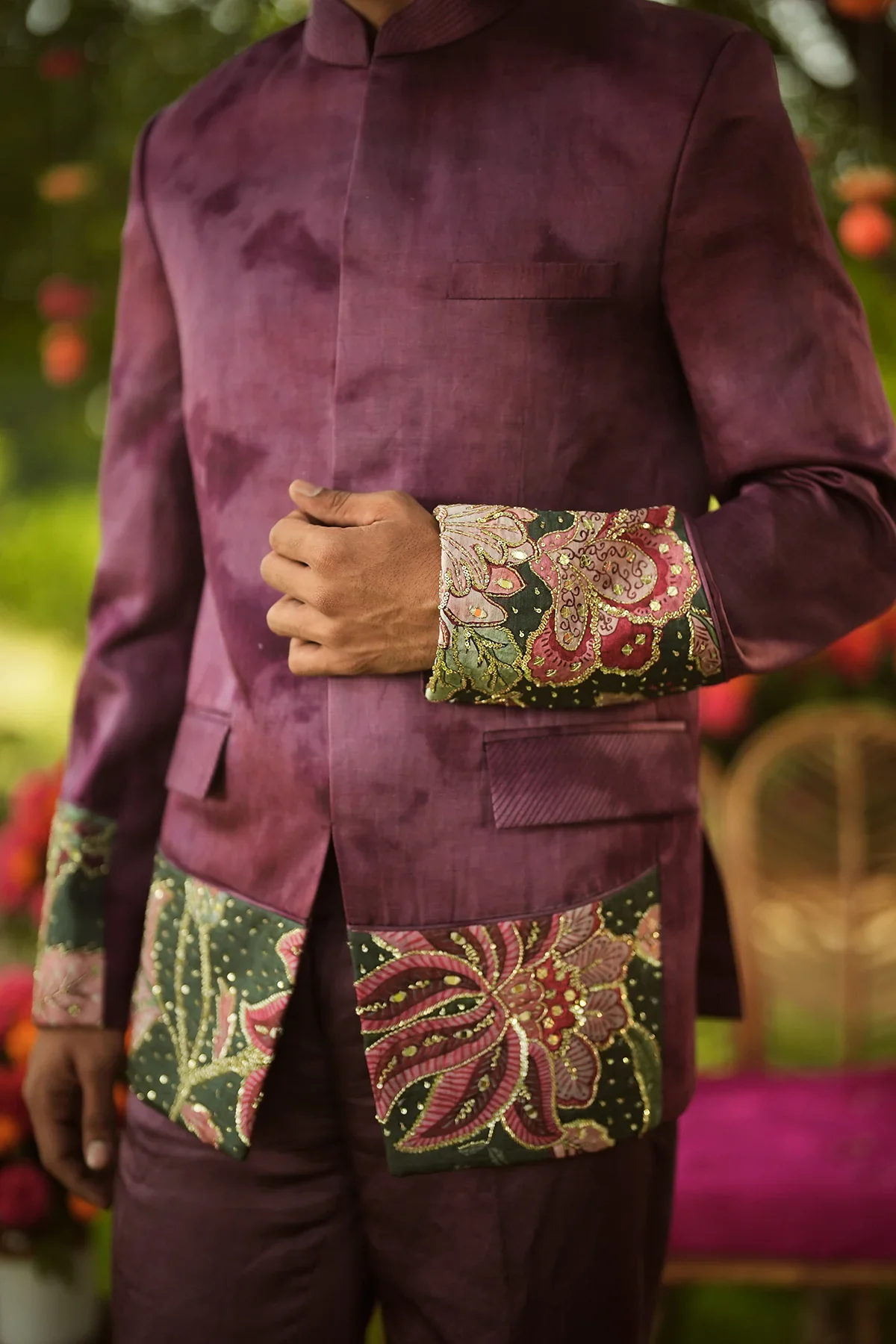 FAWAD - Hand Embroidered Band Gala Set - Image 4
