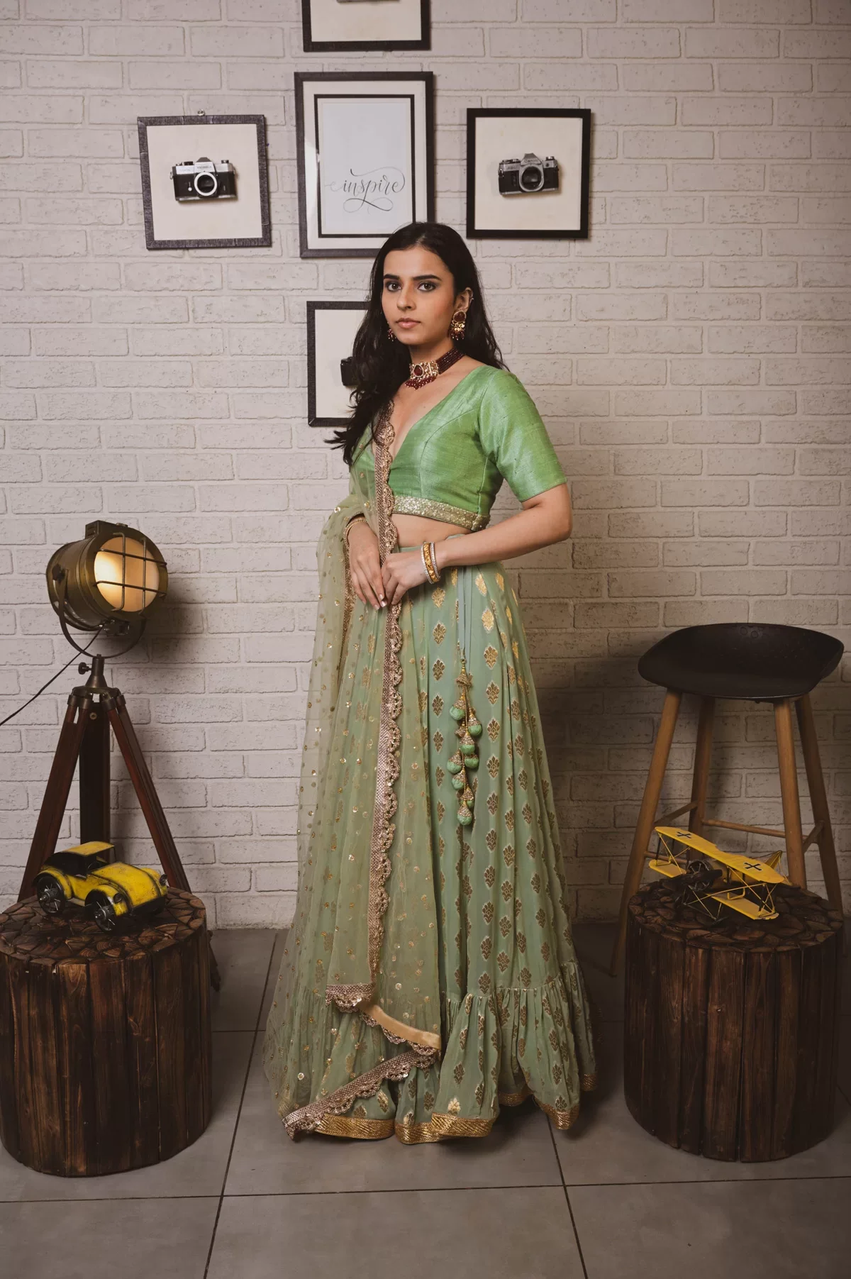 Fern Green Lehenga Set - Image 4
