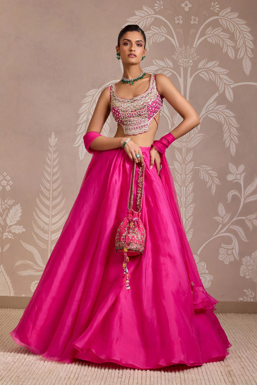 Floret lehenga set - Image 3
