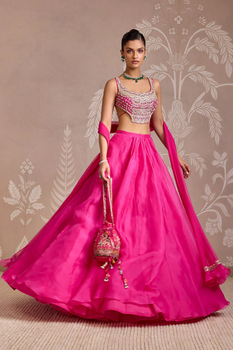 Floret lehenga set - Image 4