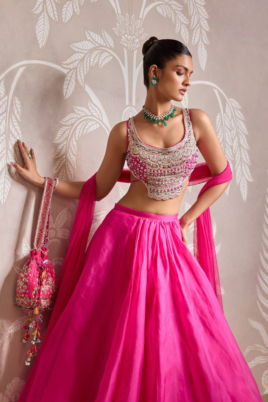 Floret lehenga set - Image 7