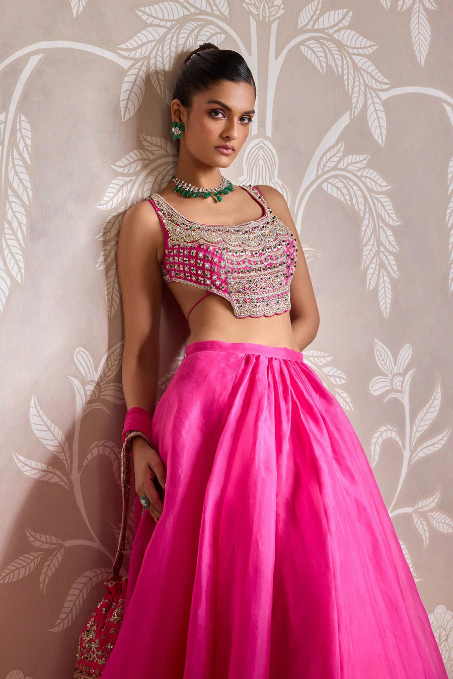 Floret lehenga set - Image 8