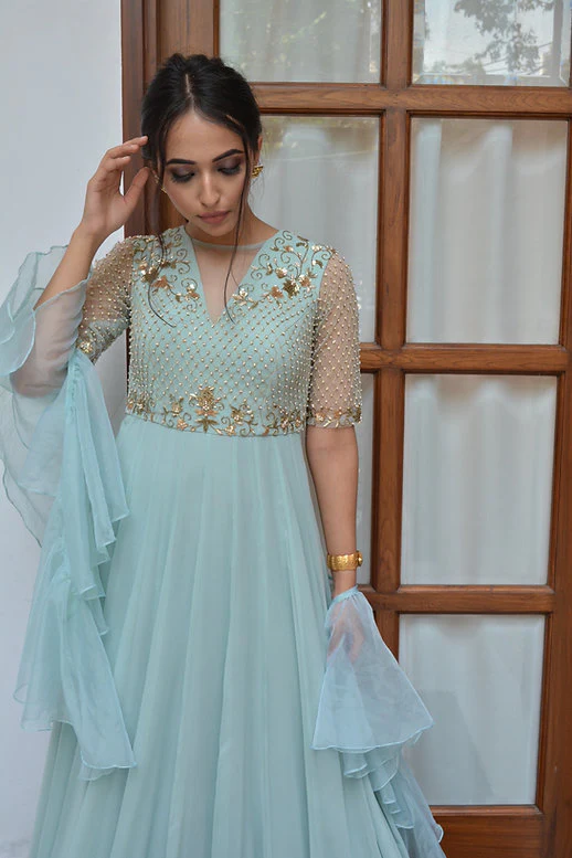 Fresh Mint Anarkali - Image 2