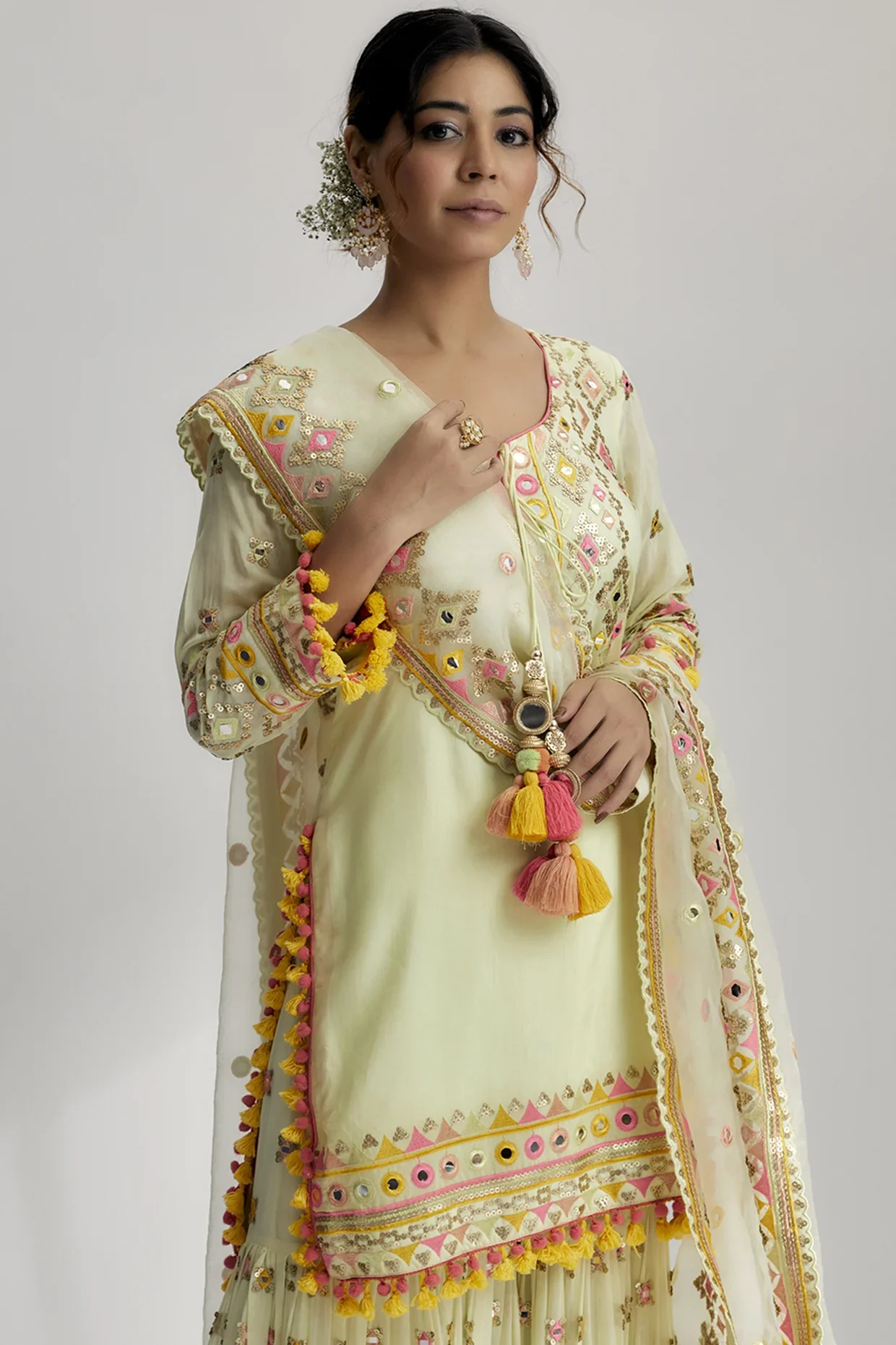 Friya Short Kurta Sharara Set - Image 2