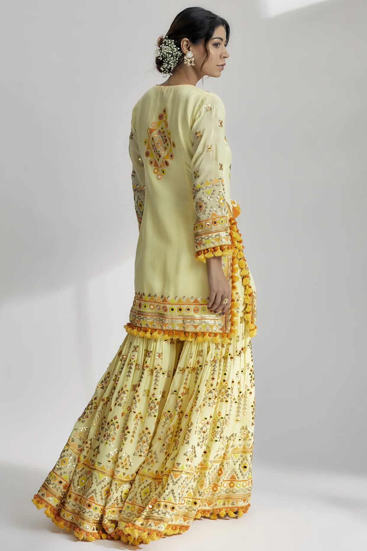 Friya Short Kurta Sharara Set - Image 4