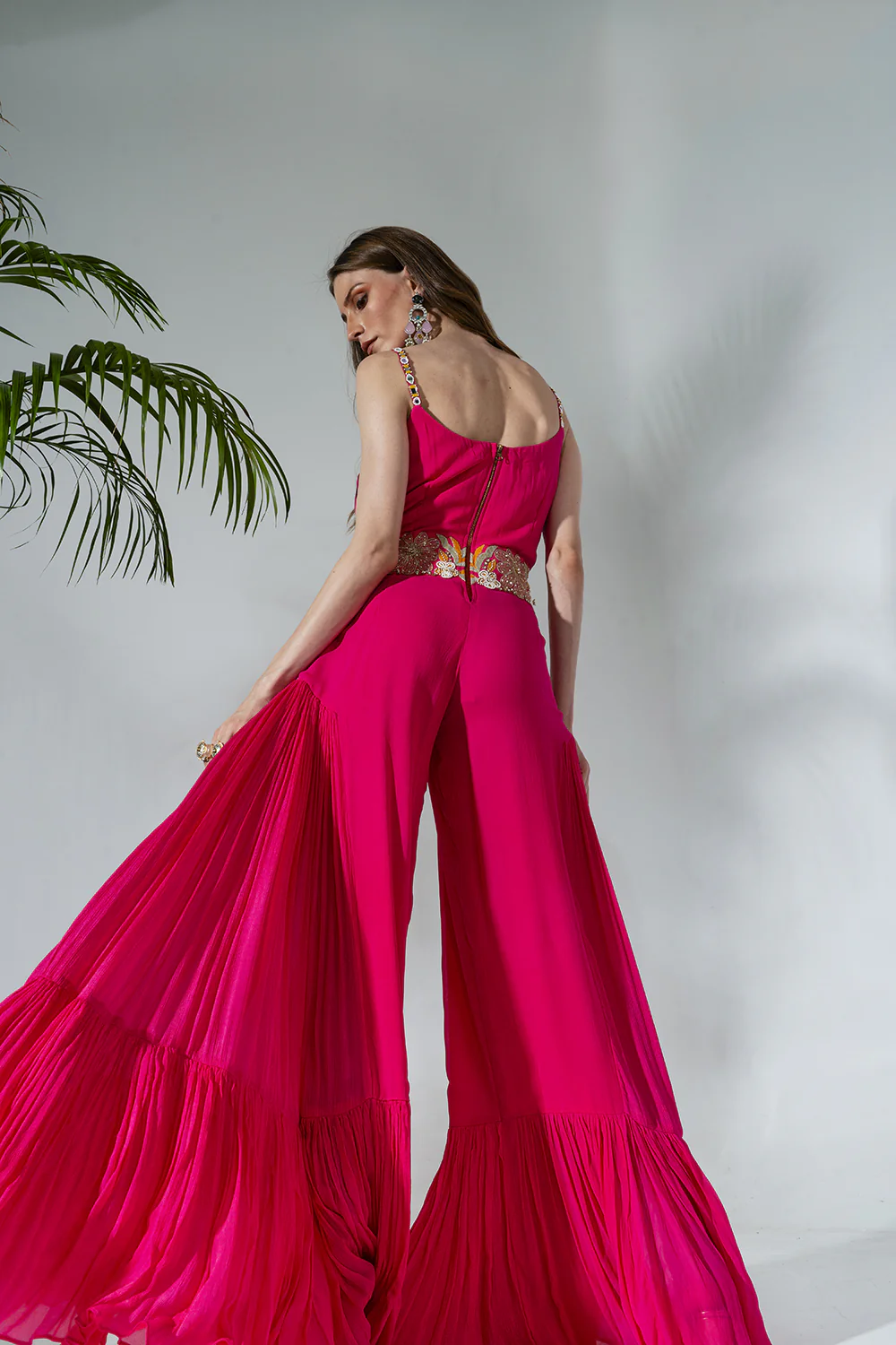 Fucsia Georgette Jumpsuit - Image 6