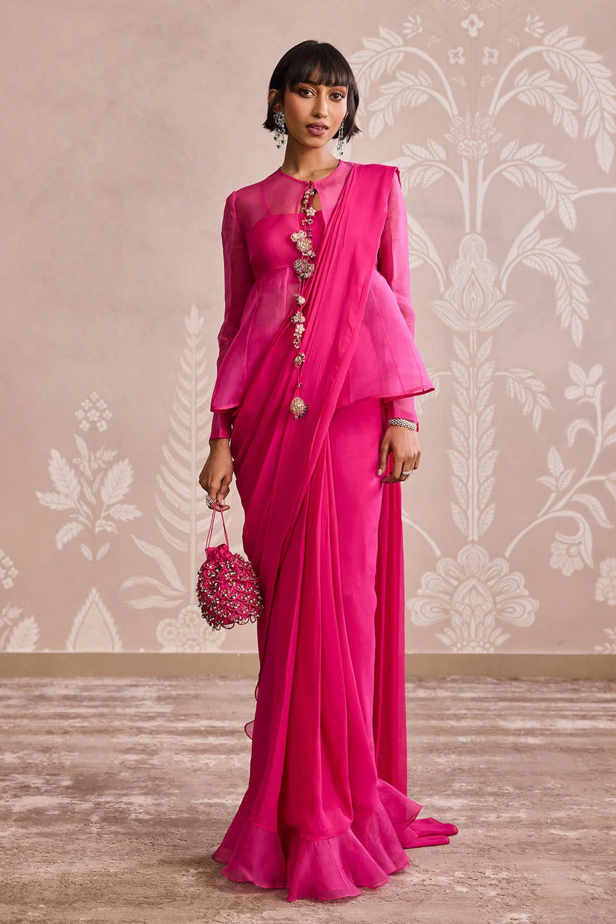 Garnet saree set
