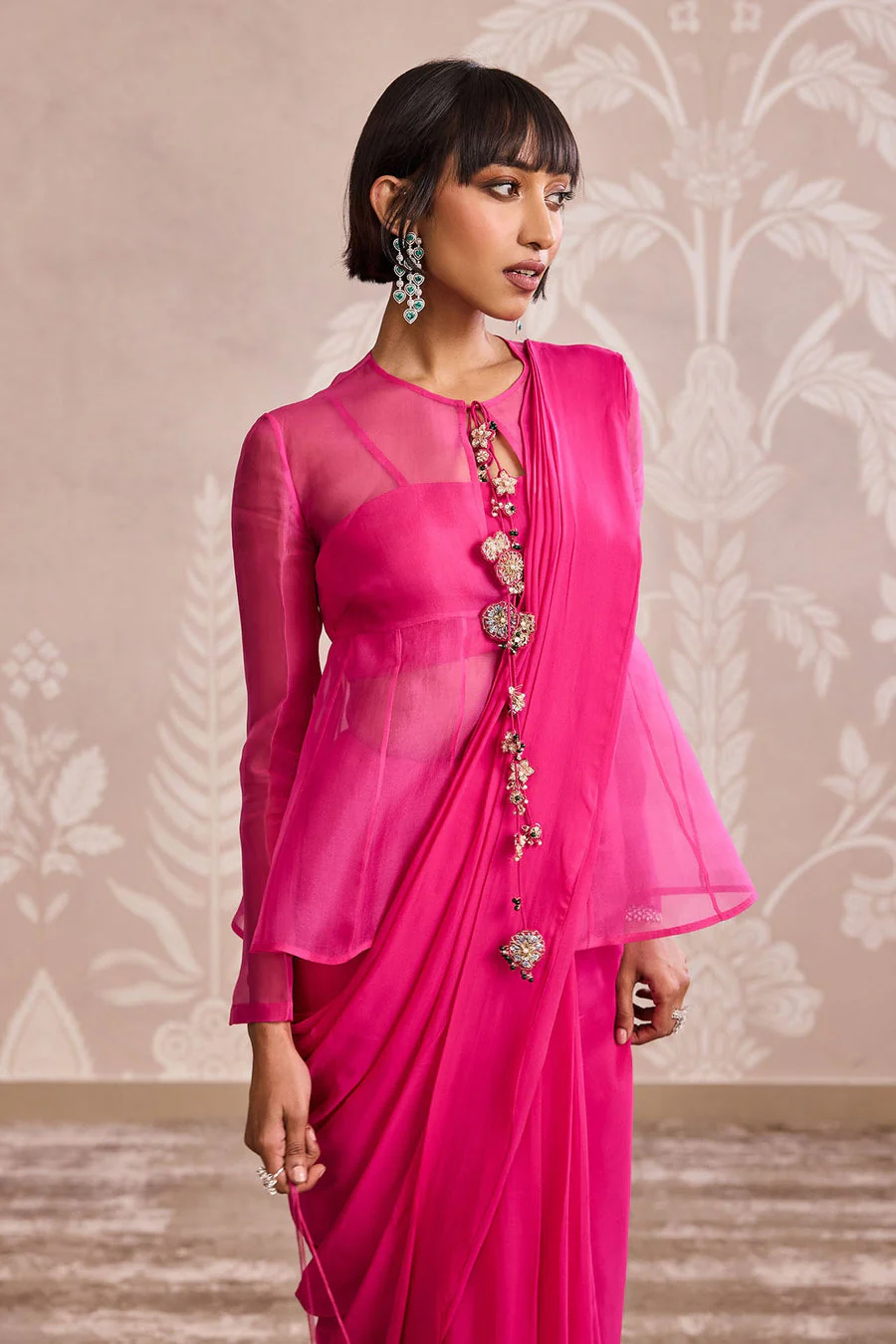 Garnet saree set - Image 4