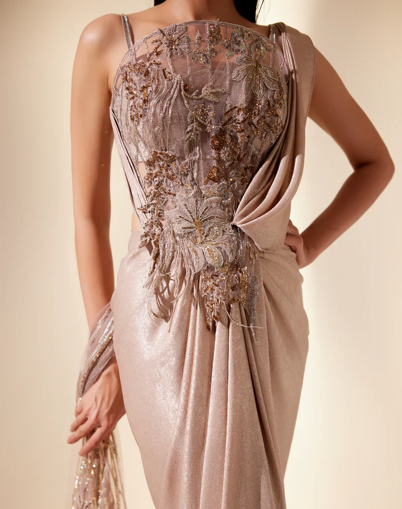 Golden Mirage Coset Saree - Image 2