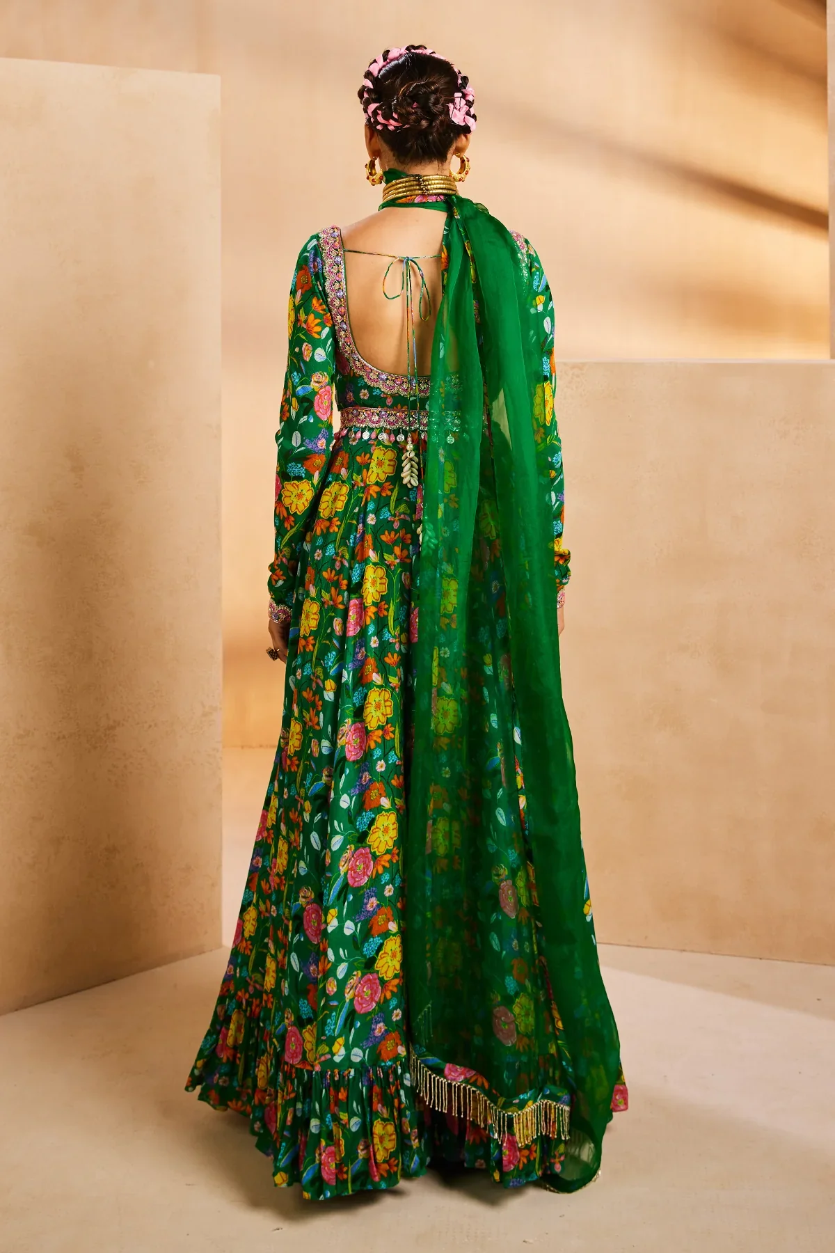 Green Anarkali - Image 3